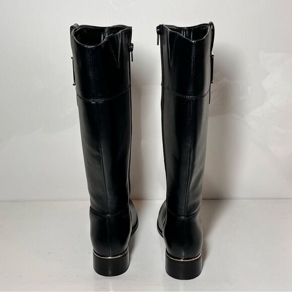 Isaac Mizrahi Live! Wide Calf Faux Leather Riding Boots - Picture 4 of 5